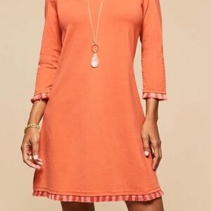 Spartina 449 Island Fringe Dress Size Med Paprika Color